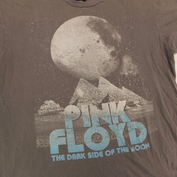 Pink Floyd The Dark Side of the Moon Band Graphic T Shirt Adult Mens Size L Gray - Picture 4 of 10